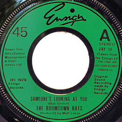 The Boomtown Rats Someone's Looking At You Vinyl 7" USED