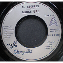 Midge Ure No Regrets Vinyl 7" USED