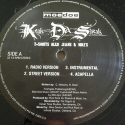 Keak Da Sneak T-Shirts Blue Jeans & Nikes / Know What I'm Talkin Bout "Yadamean?" Vinyl 12" USED
