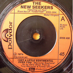 The New Seekers I Get A Little Sentimental Over You Vinyl 7" USED