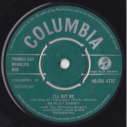 Shirley Bassey / The Williams Singers / Geoff Love & His Orchestra I'll Get By (As Long As I Have You) Vinyl 7" USED