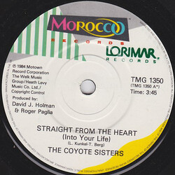 The Coyote Sisters Straight From The Heart (Into Your Life) Vinyl 7" USED