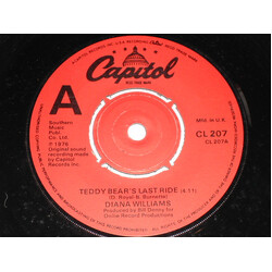 Diana Williams (2) Teddy Bear's Last Ride / If You Cared Enough To Cry Vinyl 7" USED
