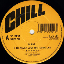 N.R.G. He Never Lost His Hardcore Vinyl 12" USED