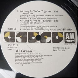 Al Green As Long As We're Together Vinyl 12" USED