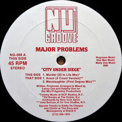 Major Problems City Under Siege Vinyl 12" USED