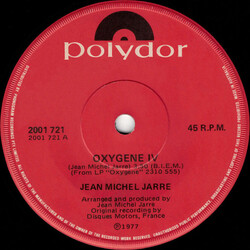 Jean-Michel Jarre Oxygene IV Vinyl 7" USED