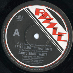 Daryl Braithwaite Afterglow (Of Your Love) Vinyl 7" USED