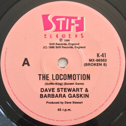 Dave Stewart & Barbara Gaskin The Locomotion Vinyl 7" USED