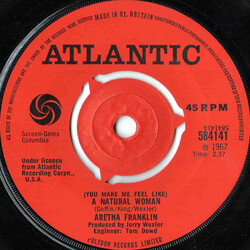 Aretha Franklin (You Make Me Feel Like) A Natural Woman Vinyl 7" USED