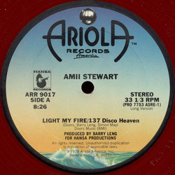 Amii Stewart Light My Fire / 137 Disco Heaven Vinyl 12" USED