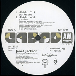 Janet Jackson Alright Vinyl 12" USED