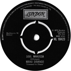 Manu Dibango Soul Makossa Vinyl 7" USED