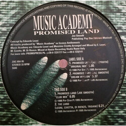 Music Academy (2) Promised Land Vinyl 12" USED