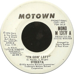 Syreeta I'm Goin' Left Vinyl 7" USED