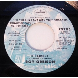 Roy Orbison It's Lonely / Still Vinyl 7" USED