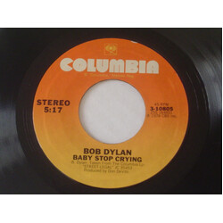 Bob Dylan Baby Stop Crying / New Pony Vinyl 7" USED