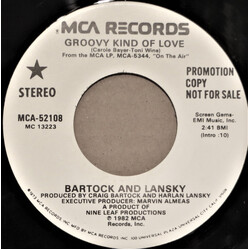 Craig Bartock / Harlan Lansky Groovy Kind Of Love Vinyl 7" USED