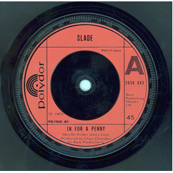Slade In For A Penny Vinyl 7" USED