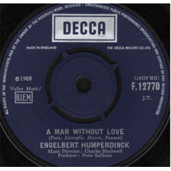 Engelbert Humperdinck A Man Without Love USED VINYL 7INCH 45 RPM SINGLE