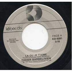 Didier Barbelivien Là Où Je T'aime Vinyl 7" USED