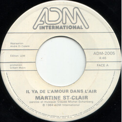 Martine St-Clair Il Ya De L'Amour Dans L'Air VINYL 7" USED