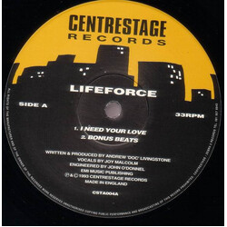 Lifeforce I Need Your Love / Scatterbox Vinyl 12" USED