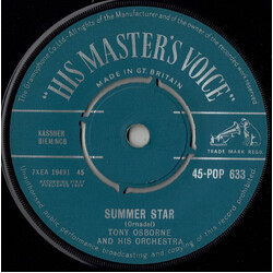 Tony Osborne And His Orchestra Summer Star Vinyl 7" USED