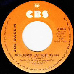 Joe Dassin On Se Connait Par Coeur (Promises) USED VINYL 7INCH 45 RPM SINGLE