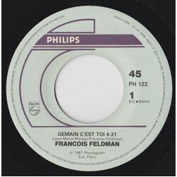 François Feldman Demain C'est Toi USED VINYL 7INCH 45 RPM SINGLE