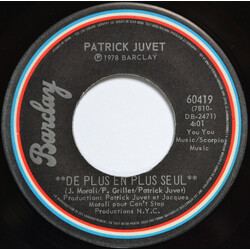Patrick Juvet De Plus En Plus Seul / Jessica USED VINYL 7INCH SINGLE