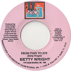 Betty Wright From Pain To Joy USED VINYL 7"