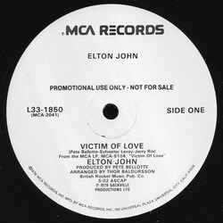 Elton John Victim Of Love Vinyl 12" USED