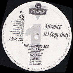 The Communards For A Friend Vinyl 12" USED