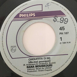 Nana Mouskouri Chiquitita (Dis-moi Pourquoi) Vinyl 7" USED