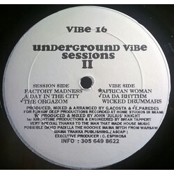 Various Underground Vibe Sessions II Vinyl 12" USED