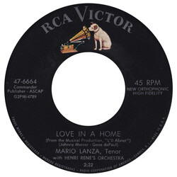 Mario Lanza Love In A Home Vinyl 7" USED