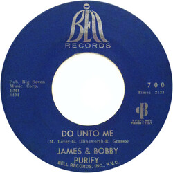 James & Bobby Purify Do Unto Me Vinyl 7" USED