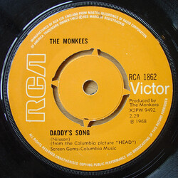 The Monkees Daddy's Song Vinyl 7" USED