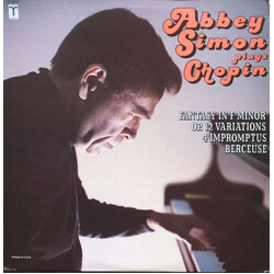 Frédéric Chopin / Abbey Simon Abbey Simon Plays Chopin, Fantasy In F Minor, Op. 12 Variations, 4 Impromptus, Berceuse Vinyl LP USED