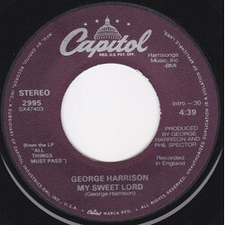 George Harrison My Sweet Lord Vinyl 7" USED