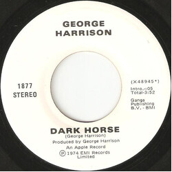George Harrison Dark Horse Vinyl 7" USED