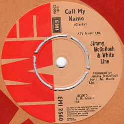 Jimmy McCulloch & White Line Call My Name Vinyl 7" USED