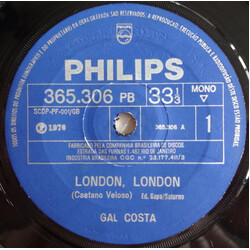 Gal Costa London, London Vinyl 7" USED