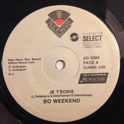 Bo Weekend Je T'écris Vinyl 7" USED