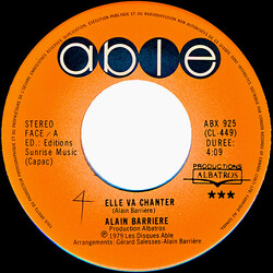 Alain Barrière Elle Va Chanter Vinyl 7" USED