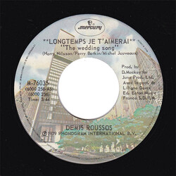 Demis Roussos Longtemps Je T'aimerai Vinyl 7" USED