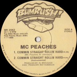 MC Peaches Treat Her Like A Lady / Commin Straight Rollin Hard Vinyl 12" USED