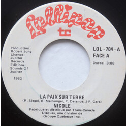 Nicole (2) La Paix Sur Terre Vinyl 7" USED