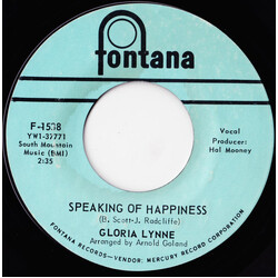 Gloria Lynne Speaking Of Happiness / Sometimes It Be's That Way Vinyl 7" USED